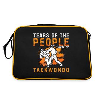 Taekwondo Larmes Du Peuple Combattant Combat Sport - Sac Retro - noir/or - Dos