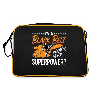 Taekwondo Je suis un sport de combat de combattant ceinture noire - Sac Retro - noir/or - Dos