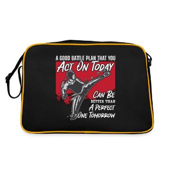 TaekwondoA Good Battle Fighter Fight Sport Karate - Retro Bag - black/gold - Back