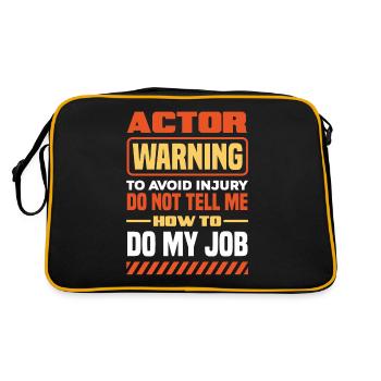Drôle d’acteur Actrice Cadeau - Sac Retro - noir/or - Dos
