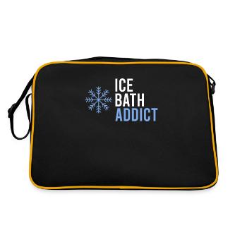 Eisbaden Gesundes Kaltes Eisschwimmen Kaltes - Retro Tasche - Schwarz/Gold - Hinten