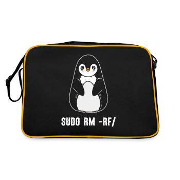 sudo rm rf / Linux Computer Programmer - Retro Bag - black/gold - Back