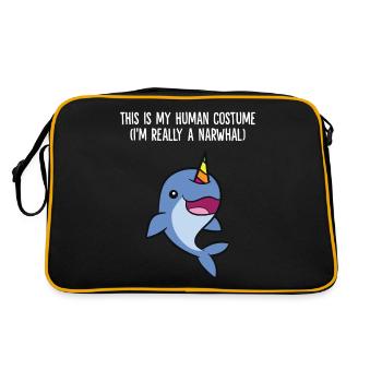 C’est mon costume humain je suis vraiment - Sac Retro - noir/or - Dos