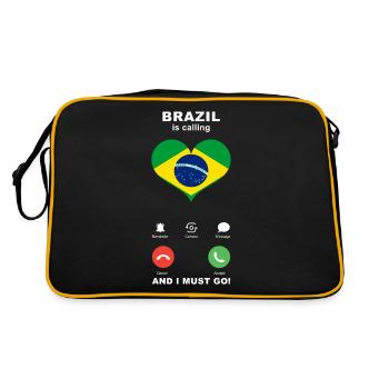 Le Brésil appelle Brazil Heart Souvenir - Sac Retro - noir/or - Dos