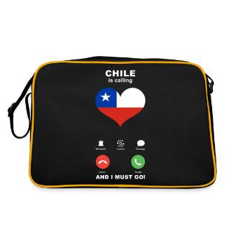 Chile is calling Chile Heart Souvenir - Retro Bag - black/gold - Back