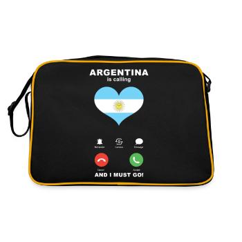 L’Argentine appelle Argentina Heart Souvenir - Sac Retro - noir/or - Dos
