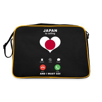 Le Japon appelle Japan Heart Souvenir - Sac Retro - noir/or - Dos