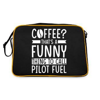 Dicton du café pilote - Sac Retro - noir/or - Dos
