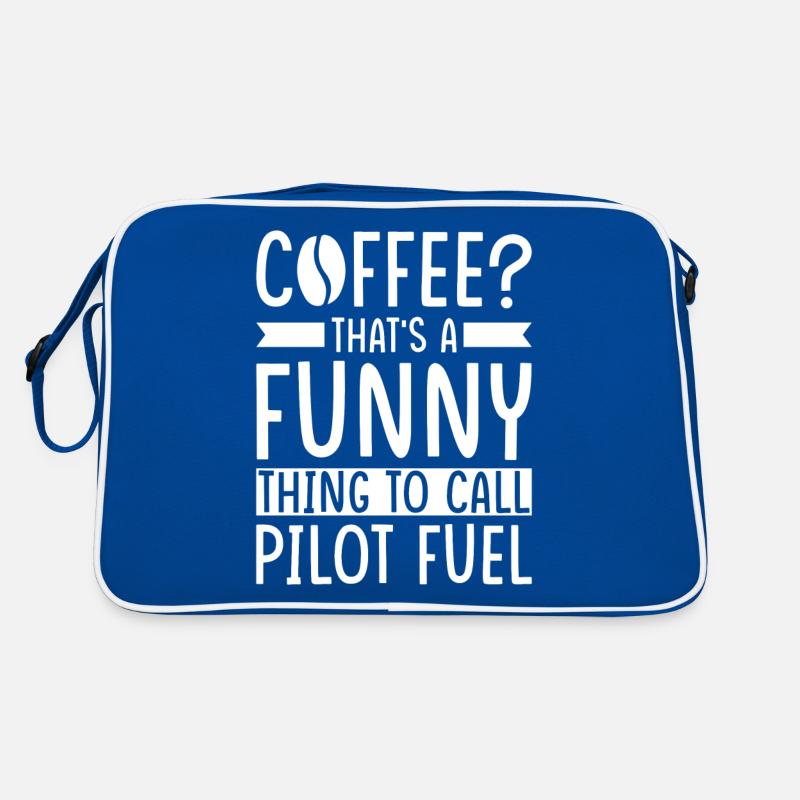 Pilot Kaffee Spruch Retro Tasche