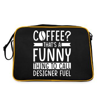 Dicton du café de designer - Sac Retro - noir/or - Dos