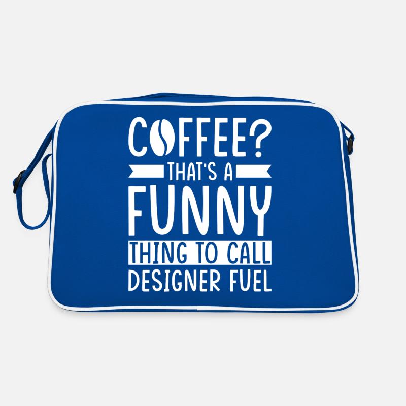 Designer Kaffee Spruch Retro Tasche