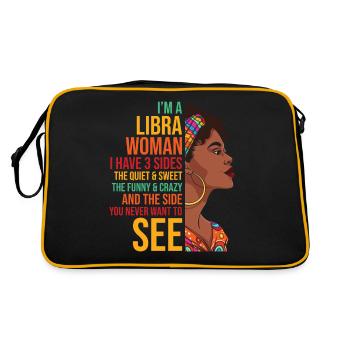 Signe du zodiaque Balance Cadeau Balance - Sac Retro - noir/or - Dos