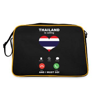 La Thaïlande appelle Thailand Heart Souvenir - Sac Retro - noir/or - Dos