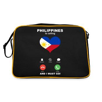 Philippines is calling Philippines Heart Souvenir - Retro Bag - black/gold - Back