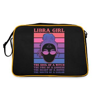 Signe du zodiaque Balance Cadeau Balance - Sac Retro - noir/or - Dos