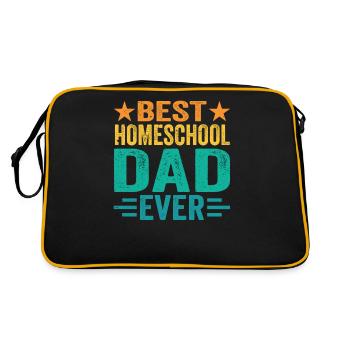 Best Homeschool Papa Ever Homeschooling - Retro Bag - black/gold - Back