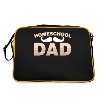 Homeschool Papa Father's Day Father Homeschooling - Retro Bag - black/gold - Back