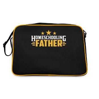 Father With HomeSchoolers Father's Day Papa Homeschool - Retro Bag - black/gold - Back