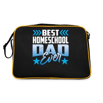 Best Homeschool Papa Ever Homeschooling - Retro Bag - black/gold - Back