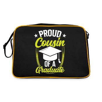 Stolzer Cousin Eines Absolventen Absolvent - Retro Tasche - Schwarz/Gold - Hinten