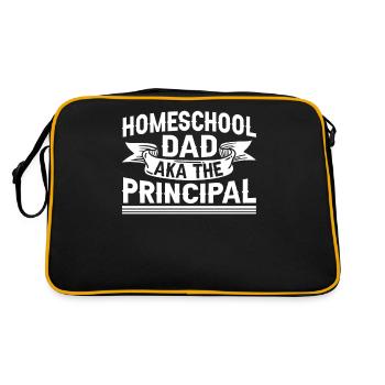 Homeschool Papa Alias Director Homeschooling Father - Retro Bag - black/gold - Back