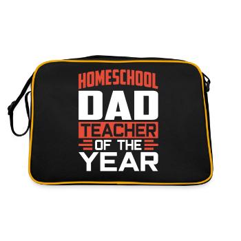Homeschool Papa Teacher of the Year Homeschooling - Retro Bag - black/gold - Back