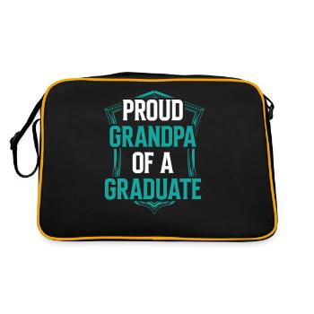 Stolzer Großvater Eines Absolventen Absolvent - Retro Tasche - Schwarz/Gold - Hinten