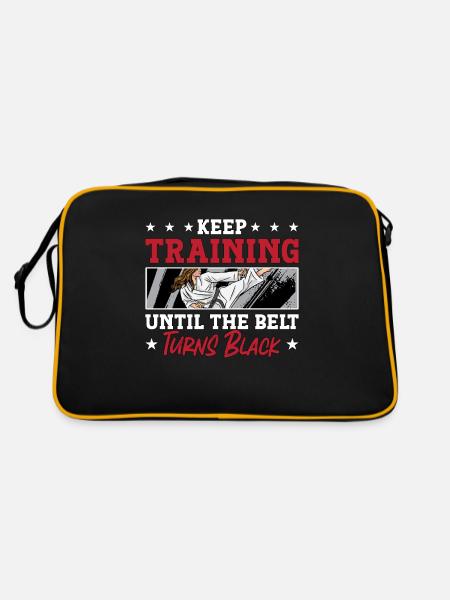 Taekwondo Continuez à vous entraîner jusqu’à ce que le fighter fight sport - Sac Retro - noir/or - Dos