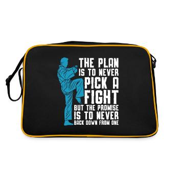 Taekwondo Le plan est Fighter Fight Sport Fighters - Sac Retro - noir/or - Dos