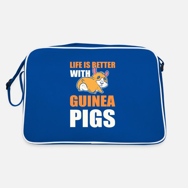La vie est meilleure avec les cochons d’Inde Amoureux des cochons d’Inde Sac Retro