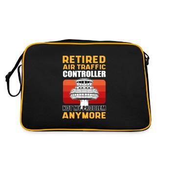 Retired Air Traffic Controller Not My Problem - Retro Bag - black/gold - Back