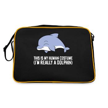 C’est mon costume humain je suis vraiment - Sac Retro - noir/or - Dos
