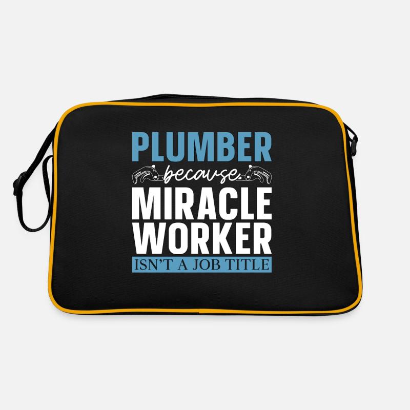 Plumber Because Miracle Worker Plumbing Plumbers Retro Tasche
