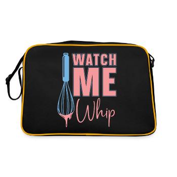 Baker Baking Watch Me Whip Bakery Chef Cake Bake - Retro Tasche - Schwarz/Gold - Hinten