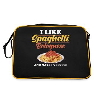 Spaghetti bolognaise - Sac Retro - noir/or - Dos
