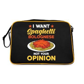 Spaghetti bolognaise - Sac Retro - noir/or - Dos