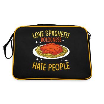 Spaghetti bolognaise - Sac Retro - noir/or - Dos