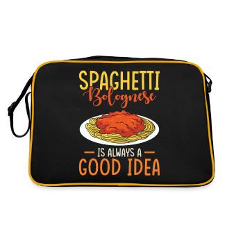 Spaghetti bolognaise - Sac Retro - noir/or - Dos