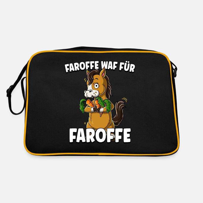 Pferd Karotte Retro Tasche