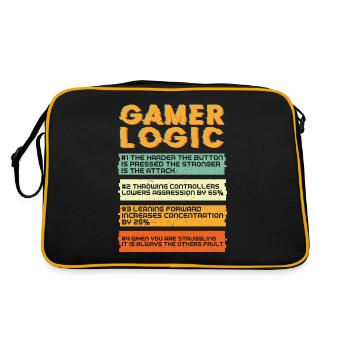 Jeu logique de joueur - Sac Retro - noir/or - Dos