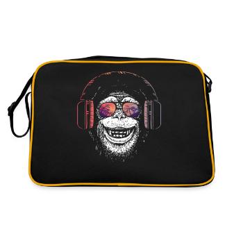 Monkey Dj Casque - Sac Retro - noir/or - Dos
