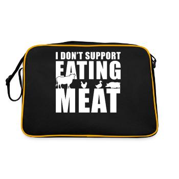 Le végétarien végétalien évite la viande - Sac Retro - noir/or - Dos