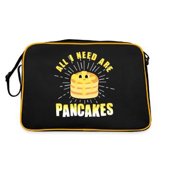 Tout ce dont j’ai besoin, ce sont des crêpes - Sac Retro - noir/or - Dos