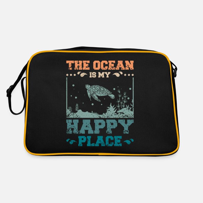 L’océan est mon endroit heureux Sac Retro