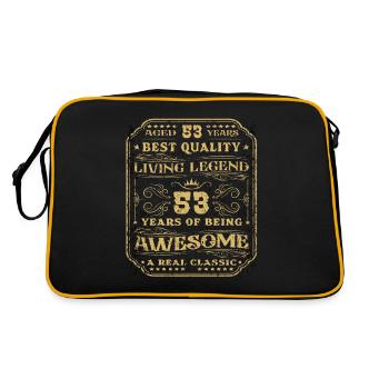 53 anniversaire 53 ans homme 53 ans légendaire 53 - Sac Retro - noir/or - Dos