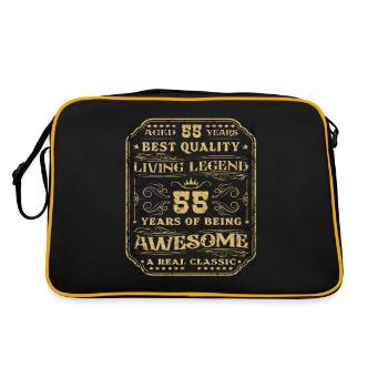 55 anniversaire 55 ans homme 55 ans légendaire 55 - Sac Retro - noir/or - Dos