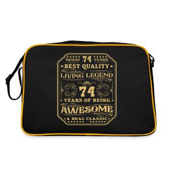 74 anniversaire 74 ans homme 74 ans légendaire 74 - Sac Retro - noir/or - Dos