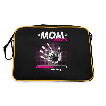 Schwangerschaft Junge Oder Mädchen 2023 - Retro Tasche - Schwarz/Gold - Hinten
