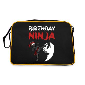 Fête d’anniversaire Ninja japonais de 9 ans Anniversaire - Sac Retro - noir/or - Dos
