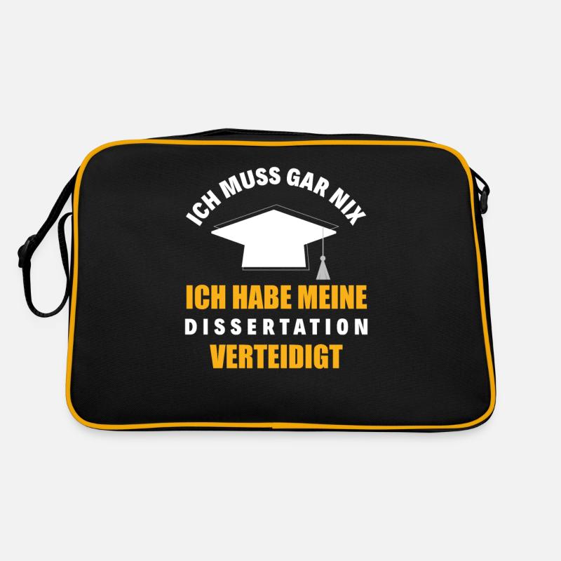 Doktortitel Dissertation Promotion Geschenk Retro Tasche